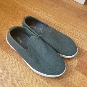 Sage colored comfortable wool slip-ons Allbirds